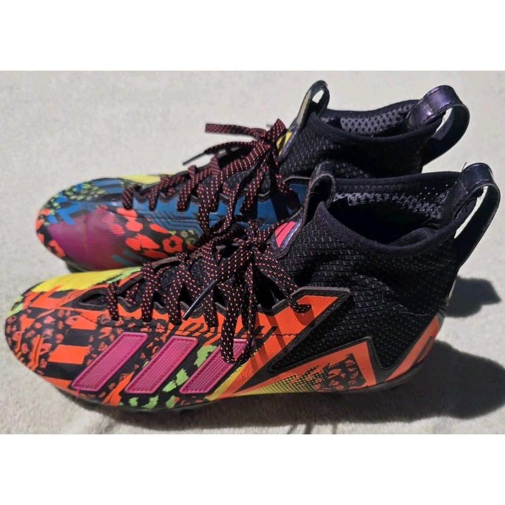 Adidas Freak Mid Football Cleats Multicolor Graffiti Print High Top Mens